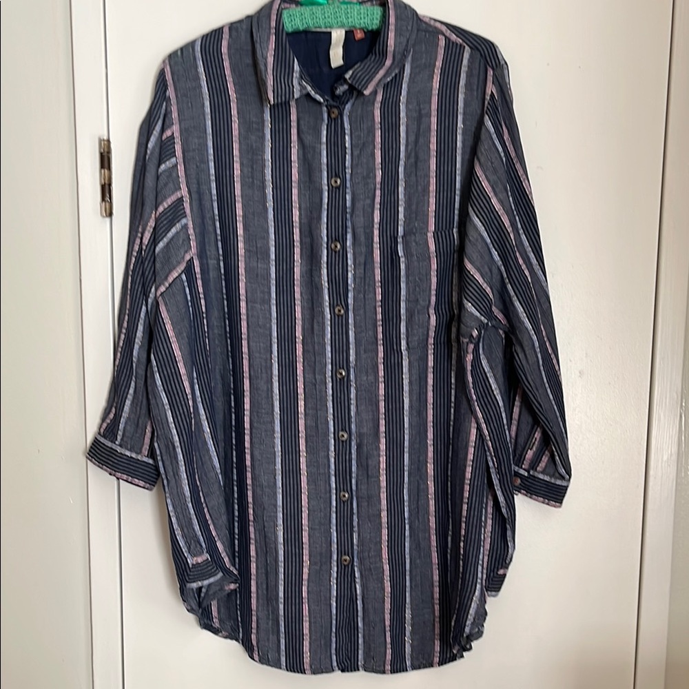 Striped Blue and Pink Men's Shirt